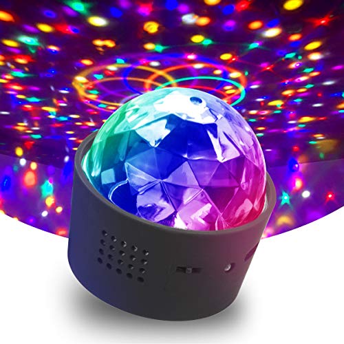 AETKFO Bola de Luces Discoteca, Luz de Discoteca Bola de Luces Mini Luz de Escenario Lámpara de Escena LED Lámpara de Etapa Niño Luz de Noche Iluminación para Fiestas,Cumpleaños, Bar y Boda