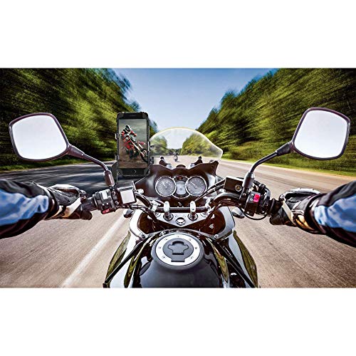 AETKFO Soporte Movil Moto, Porta Movil Motocicleta para Espejo Retrovisor Teléfono Soporte Aluminio Supporto Telefono per Soporte Bicicleta para 4.0-6.5 Pulgadas Smartphone, Rotación de 360 Grados AETKFO Soporte Movil Moto, Porta Movil Motocicleta para Espejo Retrovisor Teléfono Soporte Aluminio Supporto Telefono per Soporte Bicicleta para 4.0-6.5 Pulgadas Smartphone, Rotación de 360 Grados