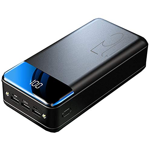 AEU 50000Mah Power Bank USB C Rápido Cargador Portátil, Bateria Externa Móvil Gran Capacidad con 3 Entradas Y 3 Salidas Y Pantalla LCD, para Móviles Y Tabletas Etc