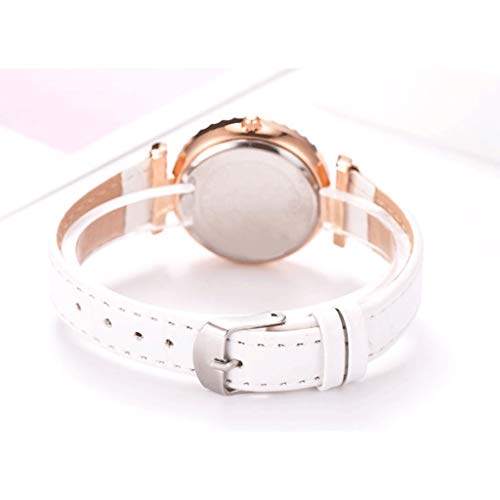 Afairy Banda de Cuero Mujer del Reloj de Manera de Las señoras Relojes con Pulsera de Cuarzo de Definir el Movimiento de Reloj de Pulsera de Mujer de Cuarzo del Rhinestone (Color : E) Afairy Banda de Cuero Mujer del Reloj de Manera de Las señoras Relojes con Pulsera de Cuarzo de Definir el Movimiento de Reloj de Pulsera de Mujer de Cuarzo del Rhinestone (Color : E)