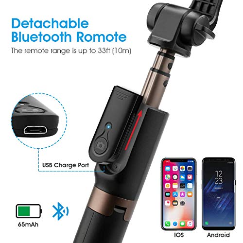 AFAITH Palo Selfie Trípode Bluetooth con Obturador Remoto Inalámbrico,Flexible 360° Rotación Trípode para Movil,Mini Monópode Extensible Selfie Stick para iPhone,Huawei y Otros Android/iOS Teléfono AFAITH Palo Selfie Trípode Bluetooth con Obturador Remoto Inalámbrico,Flexible 360° Rotación Trípode para Movil,Mini Monópode Extensible Selfie Stick para iPhone,Huawei y Otros Android/iOS Teléfono