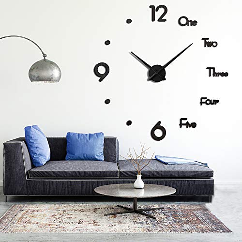 Afaneep Reloj de Pared 3D DIY Silencioso Gran Moderno Reloj sin Marco Adhesivo Etiqueta de Pared Decoración Ideal para la Casa Oficina Hotel - 2 Años de Garantía Afaneep Reloj de Pared 3D DIY Silencioso Gran Moderno Reloj sin Marco Adhesivo Etiqueta de Pared Decoración Ideal para la Casa Oficina Hotel - 2 Años de Garantía