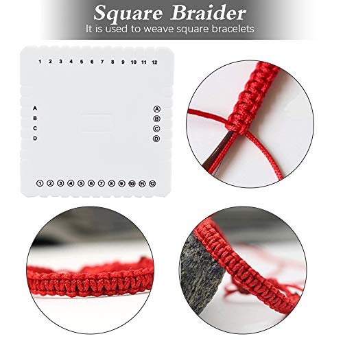 AFASOES 2 Pcs Disco Kumihimo Redondo y Cuadrado + Cuerda Trenzada 1mm, Disco Macrame Trenzado Cuerda de Poliester para Tejer para Abalorios para Hacer Pulseras y Joyas AFASOES 2 Pcs Disco Kumihimo Redondo y Cuadrado + Cuerda Trenzada 1mm, Disco Macrame Trenzado Cuerda de Poliester para Tejer para Abalorios para Hacer Pulseras y Joyas