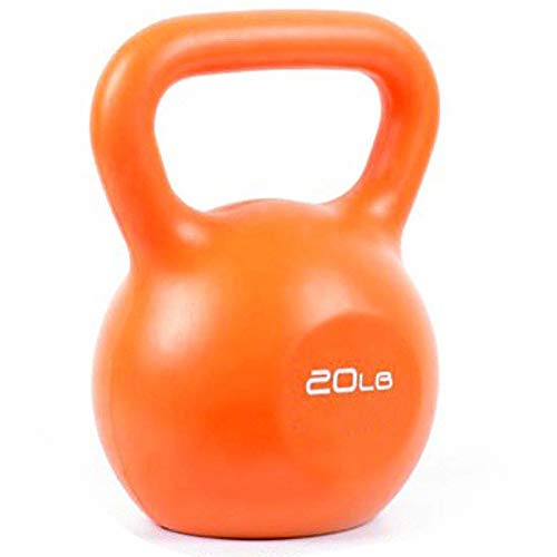 AFDLT Mujer Relleno de Arena Kettlebell,Hombres Aptitud Ajustable Mancuernas,Yoga Rutina de Ejercicio Mancuerna,Plástico PP Kettlebell,Orange,5LB