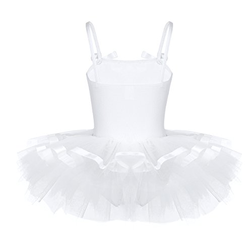 Agoky Baile de Ballet Vestido de Niña Maillot Traje de Ballet Tutú Leotardo Princess Girls Falda de Tul Traje de Carnaval Blanco A 5-6 años Agoky Baile de Ballet Vestido de Niña Maillot Traje de Ballet Tutú Leotardo Princess Girls Falda de Tul Traje de Carnaval Blanco A 5-6 años