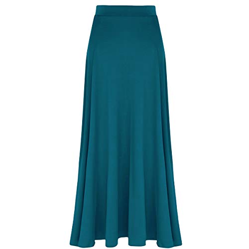 Agoky Falda Irregular de Danza para Mujer Falda Larga de Ballet Baile Flamenco Latino Tango Sevillanas Traje Falda Danza del Vientre Chica Dancewear Verde Small