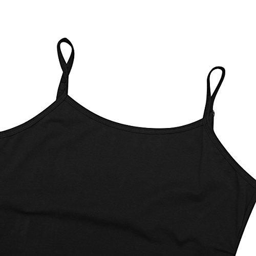 Agoky Maillot de Danza Ballet Clásico Leotardo Gimnasia para Mujer Chica Sin Mangas Elástico Mono Bodysuit Deportivo Tanque Unitard Yoga Adulto Negro M