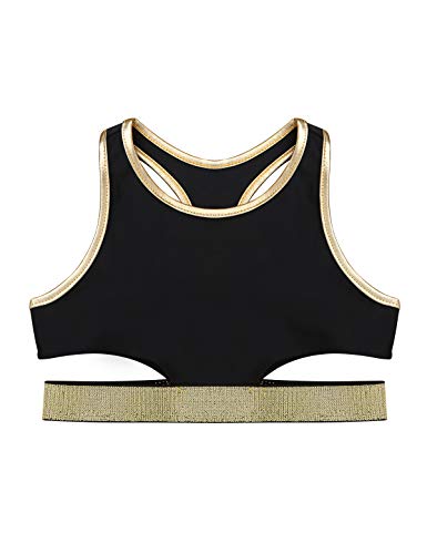 Agoky Niñas Pequeñas Ropa Deportiva Conjunto Crop Top Camiseta Corta sin Manga y Leggings para Yoga Fitness Running Negro 7-8 años Agoky Niñas Pequeñas Ropa Deportiva Conjunto Crop Top Camiseta Corta sin Manga y Leggings para Yoga Fitness Running Negro 7-8 años