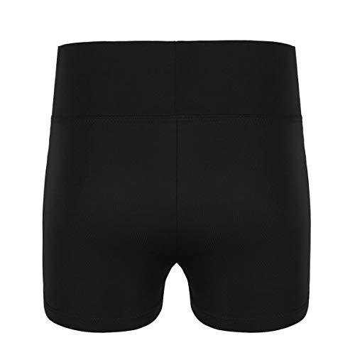 Agoky Pantalones Cortos para Niñas de Yoga Ballet Shorts Deportiva Elástica de Danza Bailarina Traje de Baño Playa Gimnasia Braguitas para Niñas 6-12 Años Negro 12 Años