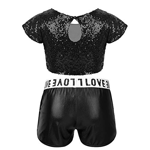 Agoky Ropa Deportiva Conjunto para Niñas Pequeñas Ropa Maillot Danza Jazz Ballet Ropa de Fiesta Actuación para Chicas Negro 4 años Agoky Ropa Deportiva Conjunto para Niñas Pequeñas Ropa Maillot Danza Jazz Ballet Ropa de Fiesta Actuación para Chicas Negro 4 años