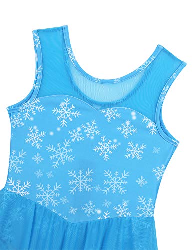 Agoky Vestido de Danza Ballet para Niña Maillot de Patinaje Artístico Gimnasia Rítmica con Falda Traje Patinadora Bailarina Disfraz Princesa Nieve Azul 9-10 Años Agoky Vestido de Danza Ballet para Niña Maillot de Patinaje Artístico Gimnasia Rítmica con Falda Traje Patinadora Bailarina Disfraz Princesa Nieve Azul 9-10 Años