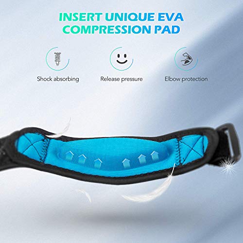 AGPTEK 2 x Cinta de Codo Tenista, Coderas de Golfista Ajustable y Antideslizante con Almohadilla EVA para Tenis, Golf, Levantamiento de Pesas, Cricket, Canotaje, Unisex AGPTEK 2 x Cinta de Codo Tenista, Coderas de Golfista Ajustable y Antideslizante con Almohadilla EVA para Tenis, Golf, Levantamiento de Pesas, Cricket, Canotaje, Unisex