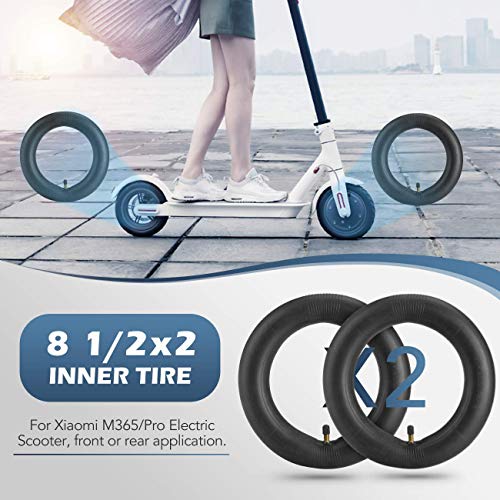AGPTEK Cámara Aire Xiaomi M365, Neumático de Repuesto Engrosado con 2 x Palo de Neumático para Xiaomi M365 Patinete Eléctrico, 2 Piezas, 8 1/2 x2 AGPTEK Cámara Aire Xiaomi M365, Neumático de Repuesto Engrosado con 2 x Palo de Neumático para Xiaomi M365 Patinete Eléctrico, 2 Piezas, 8 1/2 x2