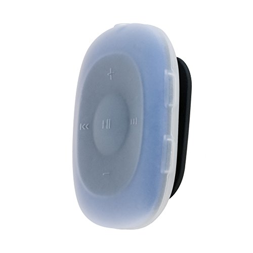 AGPtek G02 Mini-clip Reproductor de MP3 8 GB de capacidad con radio FM( una Funda silicona incluido) , Azul