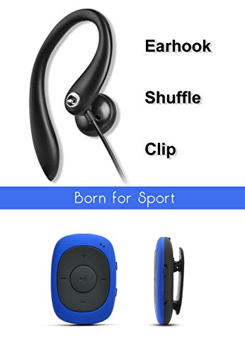 AGPtek G02 Mini-clip Reproductor de MP3 8 GB de capacidad con radio FM( una Funda silicona incluido) , Azul AGPtek G02 Mini-clip Reproductor de MP3 8 GB de capacidad con radio FM( una Funda silicona incluido) , Azul