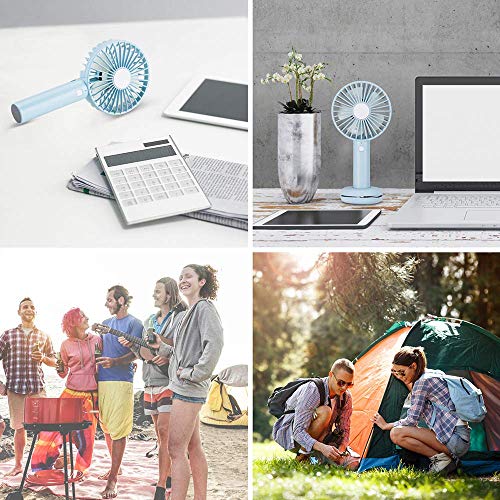 AGPTEK Mini Ventilador USB con Luz de Color, Portátil Ventilador de Mano Recargable de 2600mAh Super Silencioso para Oficina, Viajes, Azul AGPTEK Mini Ventilador USB con Luz de Color, Portátil Ventilador de Mano Recargable de 2600mAh Super Silencioso para Oficina, Viajes, Azul