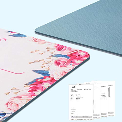 AGQZ Impresión Oscura Yoga Fitness Mat Suede TPE Antideslizante Health Yoga Flower Mat Factory Outlet Practice Esteras de Pilates con diseño único-3