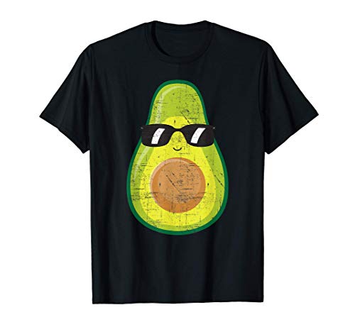 Aguacate con gafas de sol - Divertido diseño vegano Camiseta Aguacate con gafas de sol - Divertido diseño vegano Camiseta