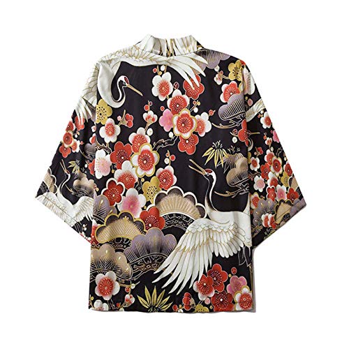 AGYE Hombres Vintage Kimono, Kimono Japonés Cardigan Hombres Verano Haori Samurai Kimonos Karate Streetwear Camisa Kimono Japones Hombres Yukata,A-S