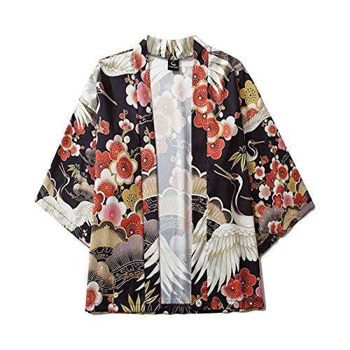 AGYE Hombres Vintage Kimono, Kimono Japonés Cardigan Hombres Verano Haori Samurai Kimonos Karate Streetwear Camisa Kimono Japones Hombres Yukata,A-S AGYE Hombres Vintage Kimono, Kimono Japonés Cardigan Hombres Verano Haori Samurai Kimonos Karate Streetwear Camisa Kimono Japones Hombres Yukata,A-S