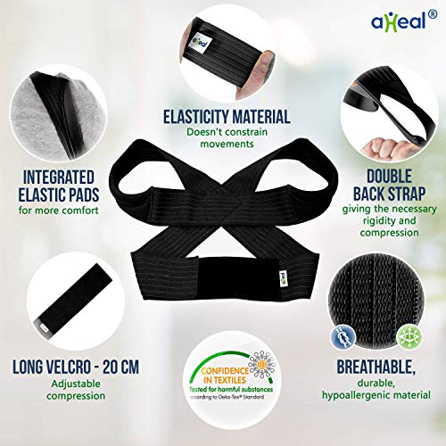 aHeal Corrector de Postura para Hombre y Mujer | Soporte para Corregir la Postura | Corsé Ortopédico para Escoliosis Cifosis | Alivio del Dolor de Espalda y Corrector de Mala Postura | Talla 2 Negro aHeal Corrector de Postura para Hombre y Mujer | Soporte para Corregir la Postura | Corsé Ortopédico para Escoliosis Cifosis | Alivio del Dolor de Espalda y Corrector de Mala Postura | Talla 2 Negro