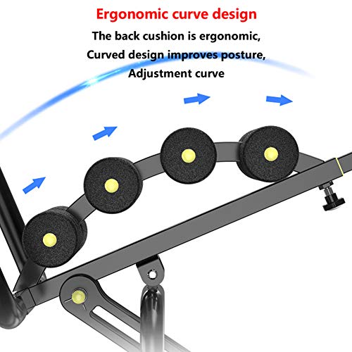 AHELT-J Tabla Inversión, Yoga, Mesa de Terapia de inversión Plegable Máquina de Estiramiento de Espalda Equipo de Estiramiento de Seguridad invertido al revés Altura Ajustable.