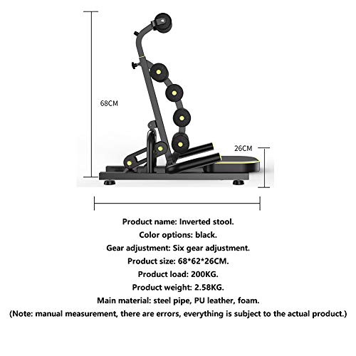 AHELT-J Tabla Inversión, Yoga, Mesa de Terapia de inversión Plegable Máquina de Estiramiento de Espalda Equipo de Estiramiento de Seguridad invertido al revés Altura Ajustable.