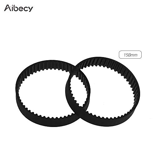 Aibecy GT2 Correa dentada de lazo cerrado Correas síncronas de goma W = 6 mm L = 110/112/158/200/280/400/610/852/1220 mm Kits de piezas de impresora 3D Paquete de 2 piezas