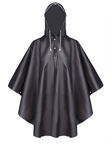 Aibrou Adulto Poncho de Lluvia Impermeable de EVA con Capa,Rápido de Poner y fácil maniobrabilidad para la Escalada,Senderismo,Camping,Ciclismo,Unisex