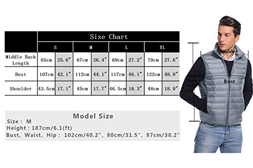 Aibrou Chaleco de Plumas para Hombre Invierno Súper Ligero Chalecos Exteriores Hombre Sin Mangas Compresible Aibrou Chaleco de Plumas para Hombre Invierno Súper Ligero Chalecos Exteriores Hombre Sin Mangas Compresible