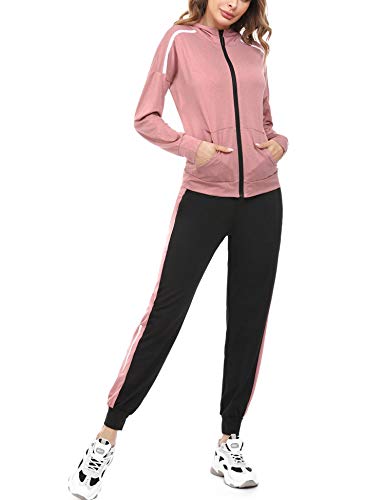 Aibrou Conjunto Chándal de Mujer Sudadera con Cremallera y Pantalones, Trajes de 2 Piezas Deporta Moda de Manga Larga Ropa de salón Corredores, (Rosa Roja , S) Aibrou Conjunto Chándal de Mujer Sudadera con Cremallera y Pantalones, Trajes de 2 Piezas Deporta Moda de Manga Larga Ropa de salón Corredores, (Rosa Roja , S)