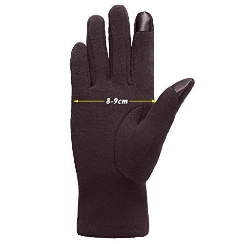 Aibrou Guantes Invierno Mujer Tactiles Pantalla Guantes y manoplas Acampada y Marcha, Una Talla