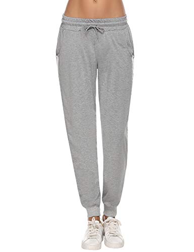 Aibrou Pantalones Chándal Raya Mujer Algodón Largos Pantalon para Deportivo Yoga Fitness Jogger Casual Aibrou Pantalones Chándal Raya Mujer Algodón Largos Pantalon para Deportivo Yoga Fitness Jogger Casual