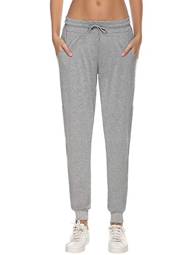 Aibrou Pantalones Chándal Raya Mujer Algodón Largos Pantalon para Deportivo Yoga Fitness Jogger Casual Aibrou Pantalones Chándal Raya Mujer Algodón Largos Pantalon para Deportivo Yoga Fitness Jogger Casual