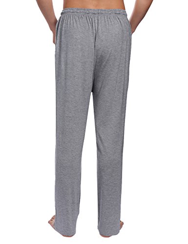 Aibrou Pantalones Pijama Hombre Algodón,Patalon para Dormir Casa Largo Muy Suave Transpirable y Comodo