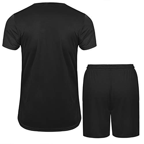 Aibrou Ropa Deportiva Chándales para Hombre Camisa Mangas Cortas Pantalon Chandales Hombre Cortos Conjunto Chandal Hombre Verano Gym Correr Trotar Caminar