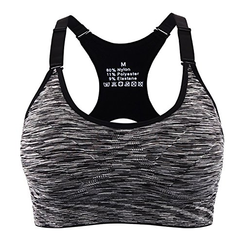 Aibrou Sujetador Deporte Mujer con Relleno Elastico y Transpirable Sujetadores Deportivo Gimnasio Yoga Fitness Ejercicio(S, Negro) Aibrou Sujetador Deporte Mujer con Relleno Elastico y Transpirable Sujetadores Deportivo Gimnasio Yoga Fitness Ejercicio(S, Negro)