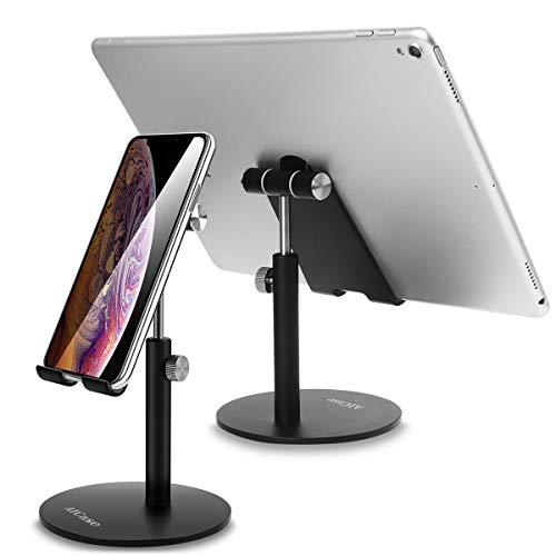 AICase Soporte Tablet/Móvil, Universal Multiángulo Soporte Ajustable para iPad Pro 10.5/9.7/12.9, iPad Mini 2 3 4, iPad Air, iPhone, Samsung Tab, Otras Smartphones e Tablets [4-13"] - Negro