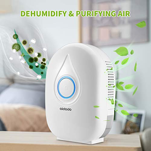 Aidodo Deshumidificador electrico Portátil 500ml Mini silencioso Deshumidificadores de Aire Compacto Inteligente Hogar Salón Habitación Oficina Blanco Aidodo Deshumidificador electrico Portátil 500ml Mini silencioso Deshumidificadores de Aire Compacto Inteligente Hogar Salón Habitación Oficina Blanco