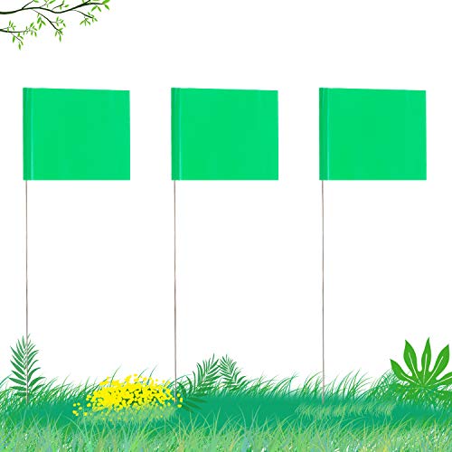 AIEX 5.1x7.6 cm - 42 Piezas - Marcado Banderas con Poste De Acero De 35cm Vinilo Bandera De Estaca para Servicios Industriales Subterráneos Alcantarillas Paisajismo -Verde AIEX 5.1x7.6 cm - 42 Piezas - Marcado Banderas con Poste De Acero De 35cm Vinilo Bandera De Estaca para Servicios Industriales Subterráneos Alcantarillas Paisajismo -Verde