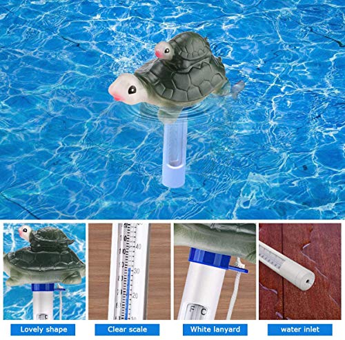 Aiglam Termómetro para Piscina, Temperatura del Agua termómetros con Cuerda, Resistente, para Todo Uso en Piscina spas, Jacuzzis, Acuarios y Peces estanques