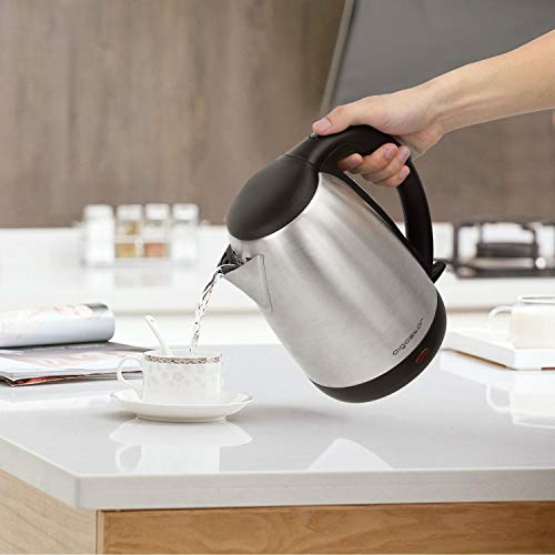 Aigostar Knight – Hervidor de Agua Eléctrico, 1,7 litros, 2200 watios, libre de BPA y material de acero inoxidable pulido de grado 304, sistema de protección contra la ebullición en seco. Aigostar Knight – Hervidor de Agua Eléctrico, 1,7 litros, 2200 watios, libre de BPA y material de acero inoxidable pulido de grado 304, sistema de protección contra la ebullición en seco.