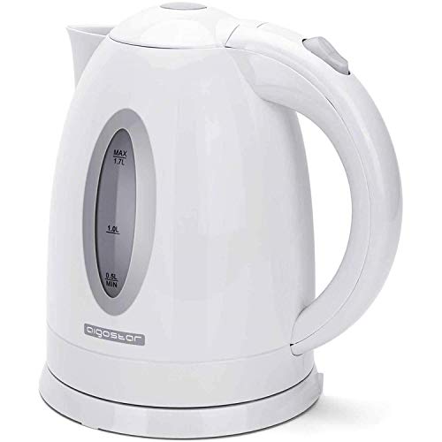 Aigostar Sea – Hervidor de Agua Eléctrico, 1,7 litros, potencia de 2200 watios, Polímero Libre de BPA, apagado automático y sistema de protección contra la ebullición en seco. Diseño exclusivo. Aigostar Sea – Hervidor de Agua Eléctrico, 1,7 litros, potencia de 2200 watios, Polímero Libre de BPA, apagado automático y sistema de protección contra la ebullición en seco. Diseño exclusivo.