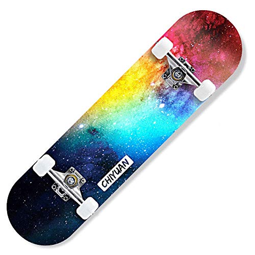 AIKENR Patineta de cuatro ruedas para principiantes, 31.5 pulgadas, 7 capas, arce canadiense, doble patada cóncava estándar y trucos para niños y principiantes (Z) AIKENR Patineta de cuatro ruedas para principiantes, 31.5 pulgadas, 7 capas, arce canadiense, doble patada cóncava estándar y trucos para niños y principiantes (Z)