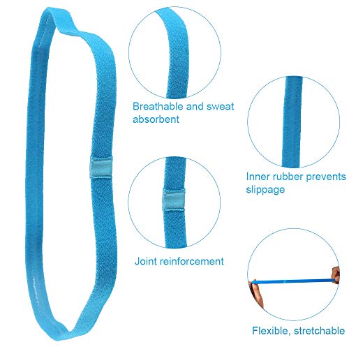 AILANDA 10pcs Cinta de Pelo Deportiva Diadema Elástica Deportiva Antideslizante Multicolor Banda de Pelo para Fitness para Mujer y Hombre AILANDA 10pcs Cinta de Pelo Deportiva Diadema Elástica Deportiva Antideslizante Multicolor Banda de Pelo para Fitness para Mujer y Hombre
