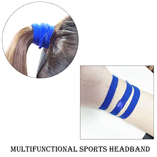 AILANDA 10pcs Cinta de Pelo Deportiva Diadema Elástica Deportiva Antideslizante Multicolor Banda de Pelo para Fitness para Mujer y Hombre