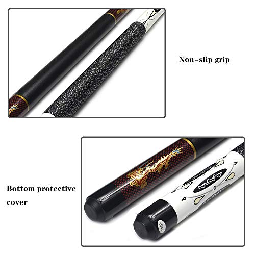 AILILI Tacos De Billar -Arce Pool Cue,con Caja Negro,Diseño Único/Duradero Palos De Billar,Adecuado para Jugadores Profesionales De Billar,Taco De Snooker AILILI Tacos De Billar -Arce Pool Cue,con Caja Negro,Diseño Único/Duradero Palos De Billar,Adecuado para Jugadores Profesionales De Billar,Taco De Snooker