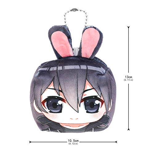 Ailin Online Sword Art Online - Llavero de peluche con diseño de conejo, juguete de peluche redondo para llaves, bolsas y estuches, 2, 2 Pack Ailin Online Sword Art Online - Llavero de peluche con diseño de conejo, juguete de peluche redondo para llaves, bolsas y estuches, 2, 2 Pack