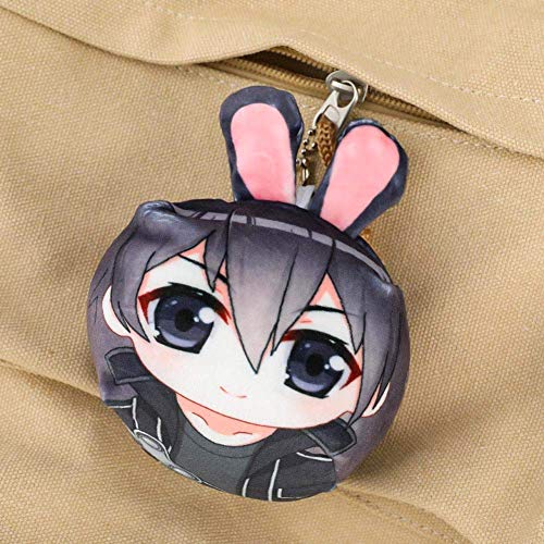 Ailin Online Sword Art Online - Llavero de peluche con diseño de conejo, juguete de peluche redondo para llaves, bolsas y estuches, 2, 2 Pack