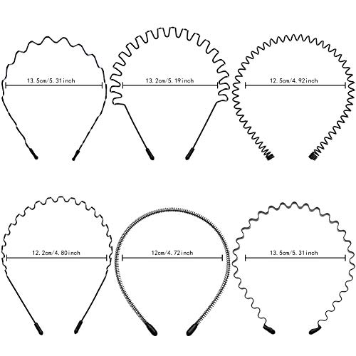 AIM Cloudbed 6 Piezas Diademas de Metal, Banda para el Pelo Metal Color Negro Banda para el Pelo Multiestilo Unisex Flexible Accesorios para Mujeres y Hombres AIM Cloudbed 6 Piezas Diademas de Metal, Banda para el Pelo Metal Color Negro Banda para el Pelo Multiestilo Unisex Flexible Accesorios para Mujeres y Hombres